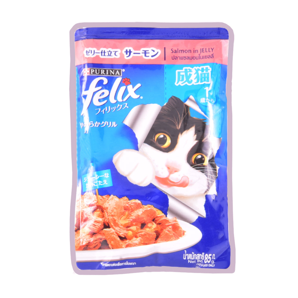 PURINA FELIX CAT FOOD SALMON IN JELLY 85 GM