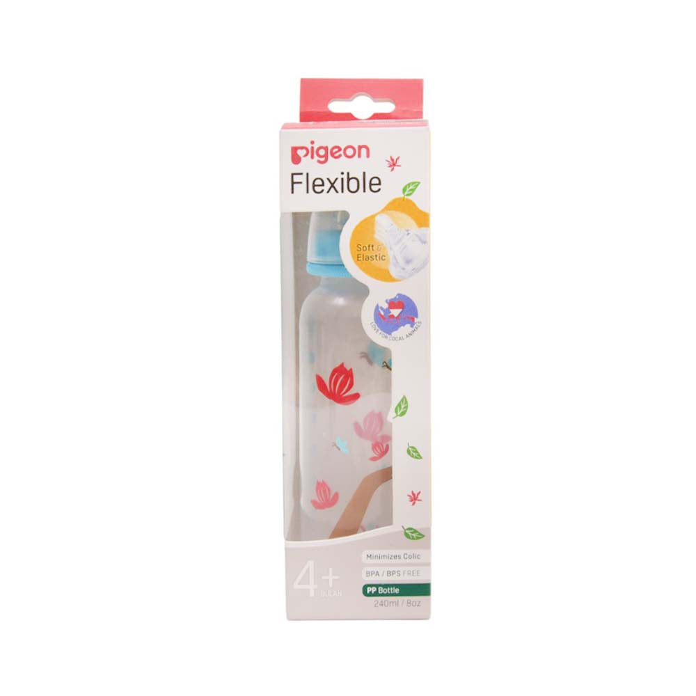 PIGEON FEEDING BOTTLE FLEXIBLE SOFT ELASTIC 4M+ 240 ML 79407