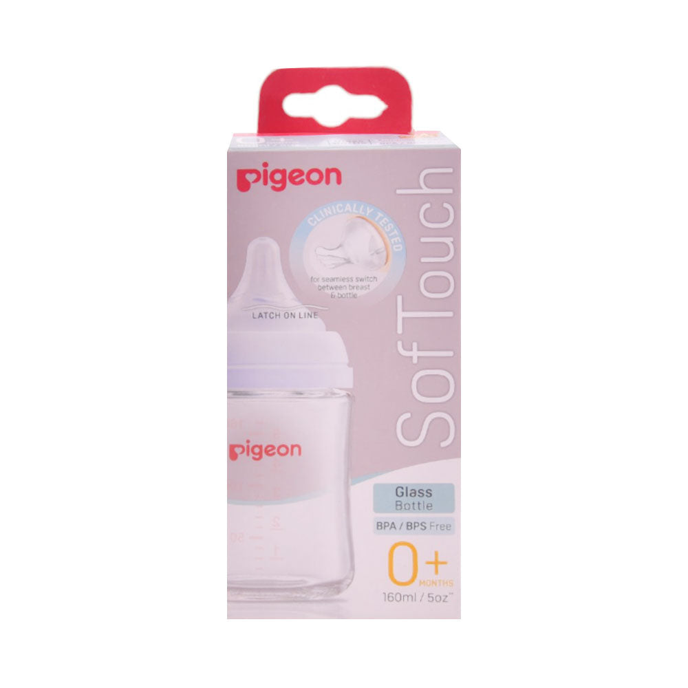 PIGEON SOFTOUCH GLASS FEEDER 0+MONTHS 160 ML 79436