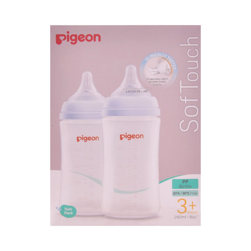PIGEON SOFTOUCH FEEDER 2PCS 3+MONTH 240 ML 79456