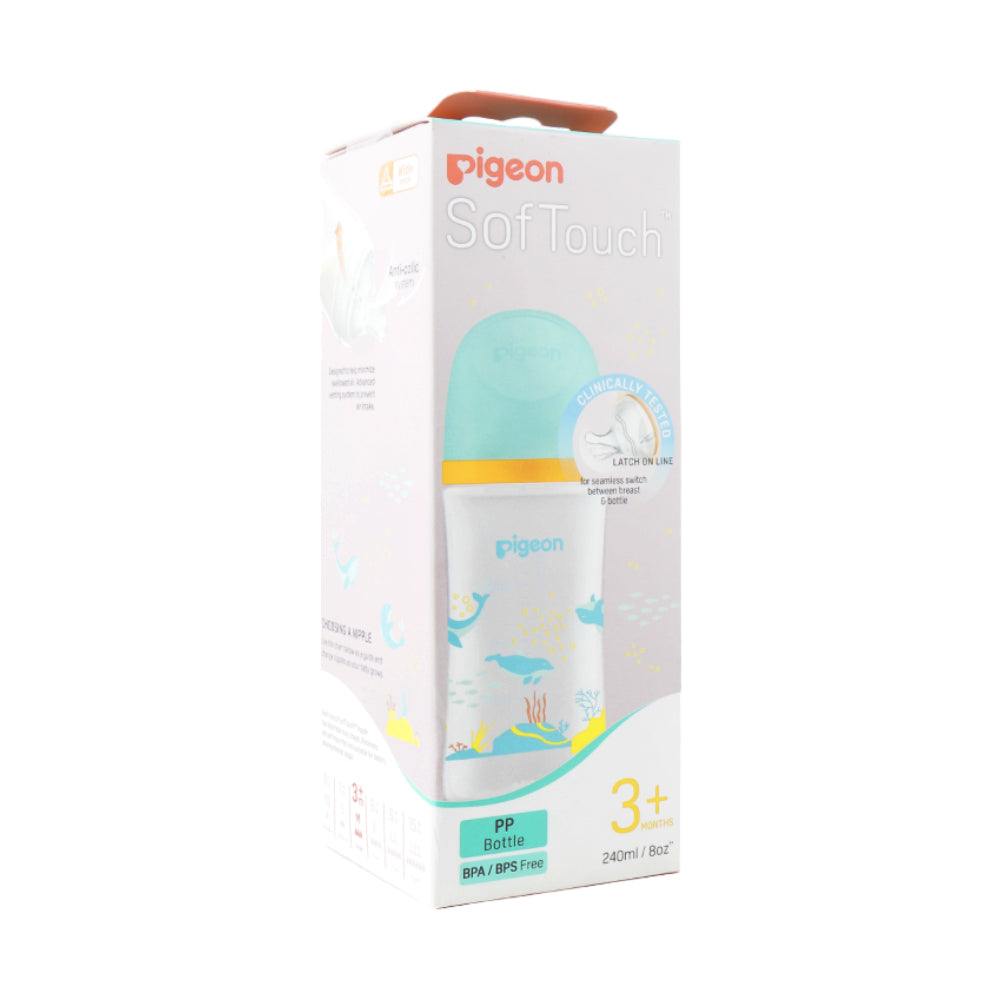 PIGEON SOFTOUCH FEEDER DOLPHIN 3+MONTHS 240 ML 79460