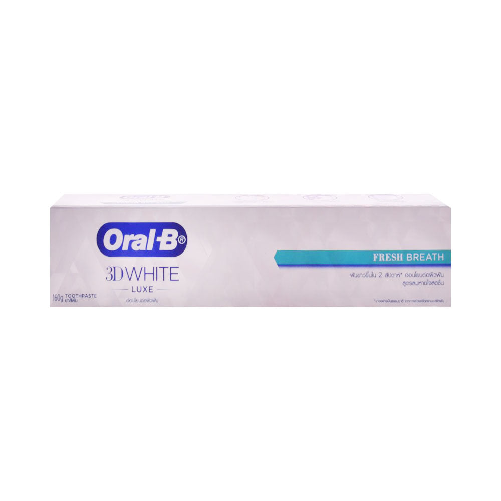 ORAL B TOOTH PASTE 3D WHITE LUXE FRESH BREATH 160 GM