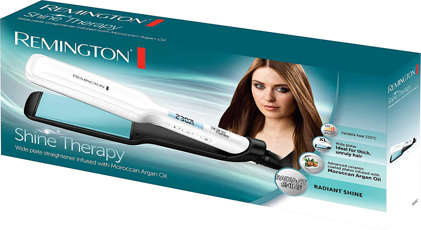 REMINGTON HAIR STRAIGHTENER SHINE THERAPY WIDE PLATE S8550