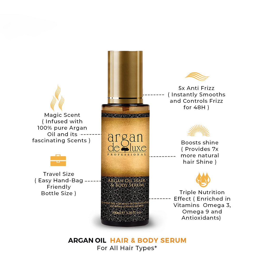 Argan Deluxe Argan Oil Hair And Body Serum 100Ml