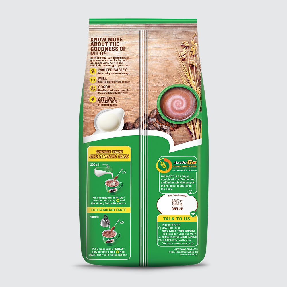 NESTLE MILO POWDER ACTIVE-GO POUCH 500 GM