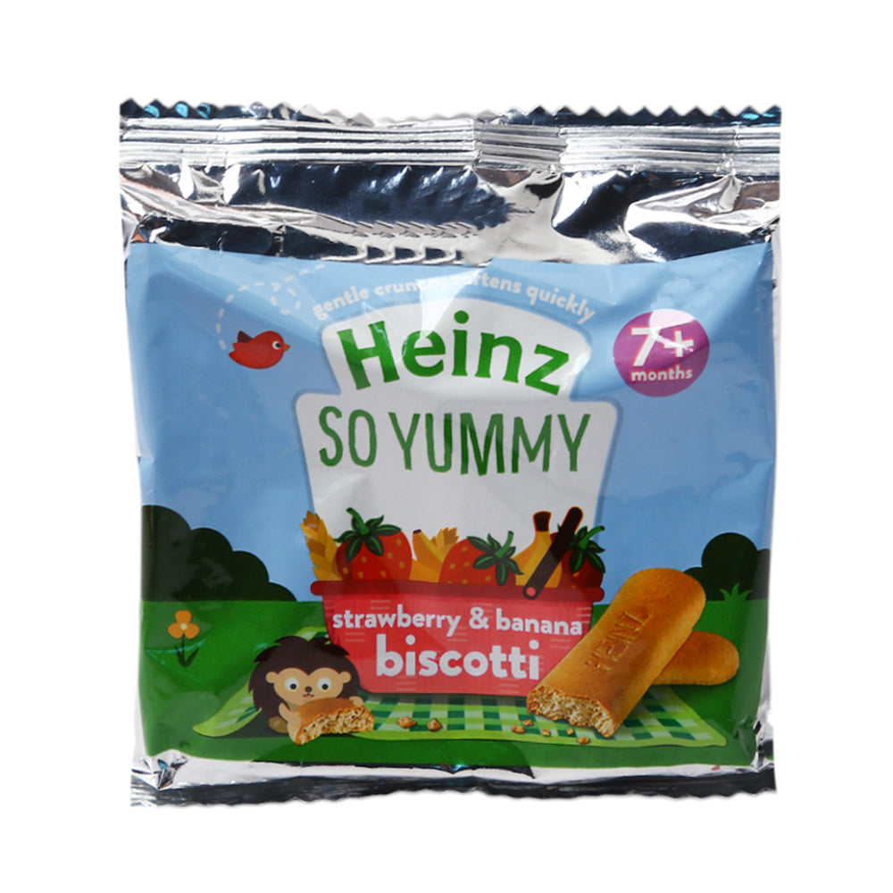 HEINZ BISCUTTI SO YUMMY STRAWBERRY & BANANA 7+MONTHS 60 GM