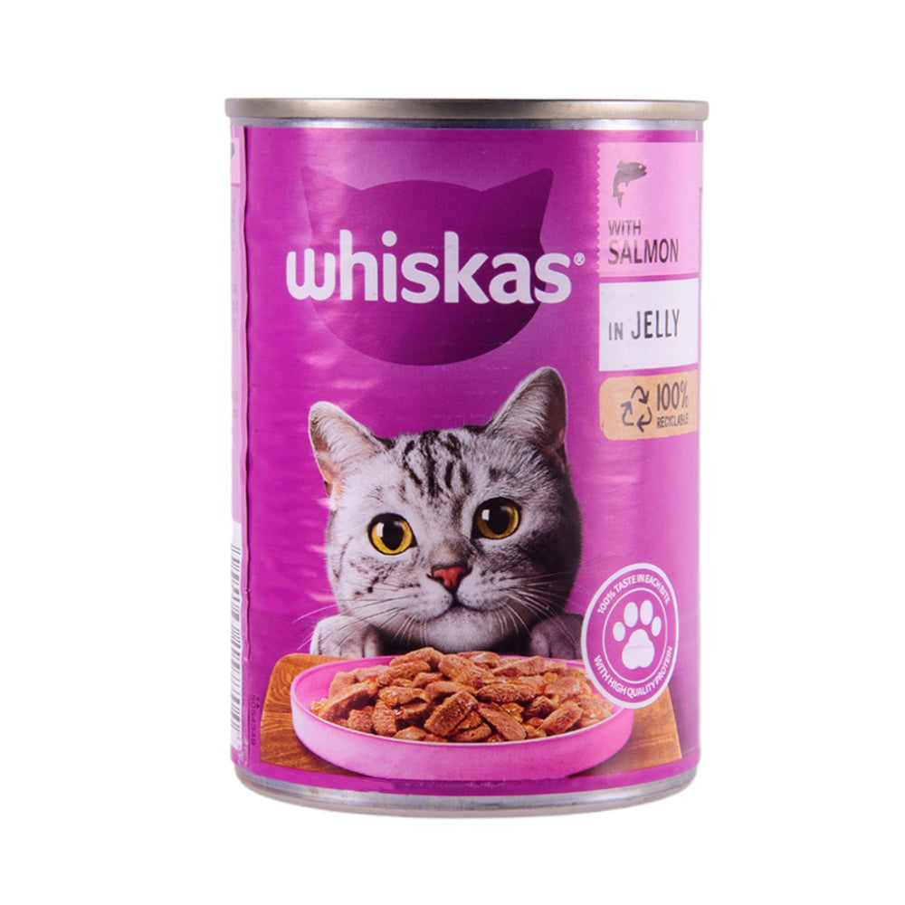 WHISKAS CAT FOOD SALMON IN JELLY 400 GM