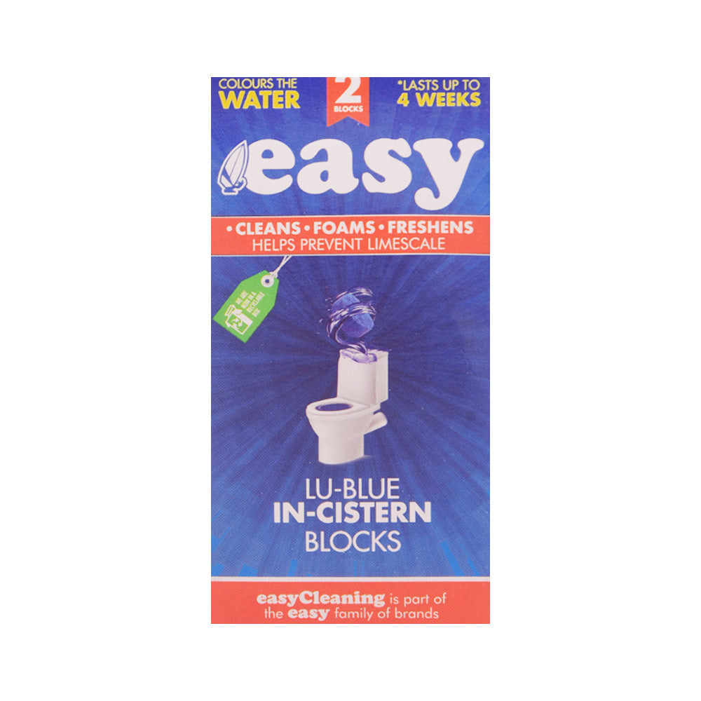 EASY TOILET FRESHENER BLOCK LU-BLUE IN-CISTERN 2X38 GM