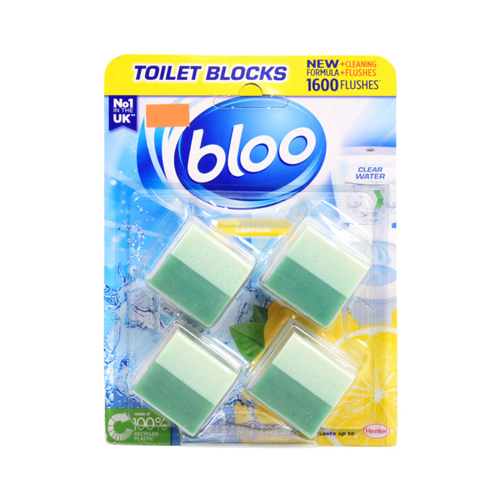 BLOO TOILET FRESHING BLOCKS 2IN1 LEMON 4X50 GM