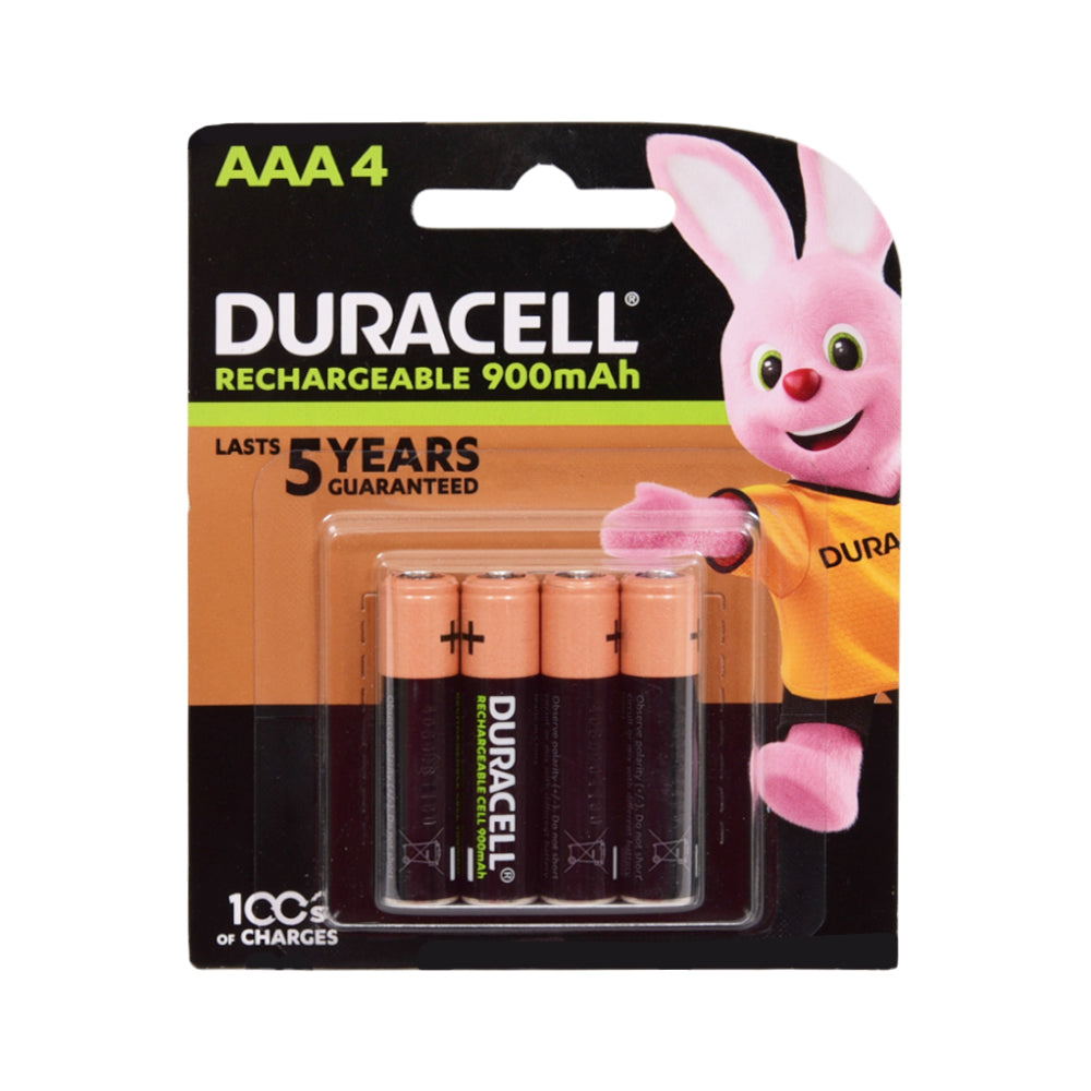 DURACELL RECHARGABLE BATTERY WITH AAA 4PC PACK 1.2V