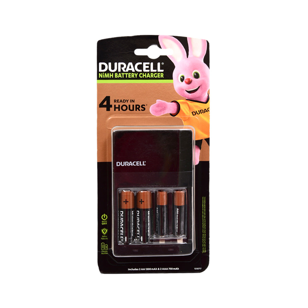 DURACELL CHARGER WITH 2 AA & 2 AAA  PACK 1.2V