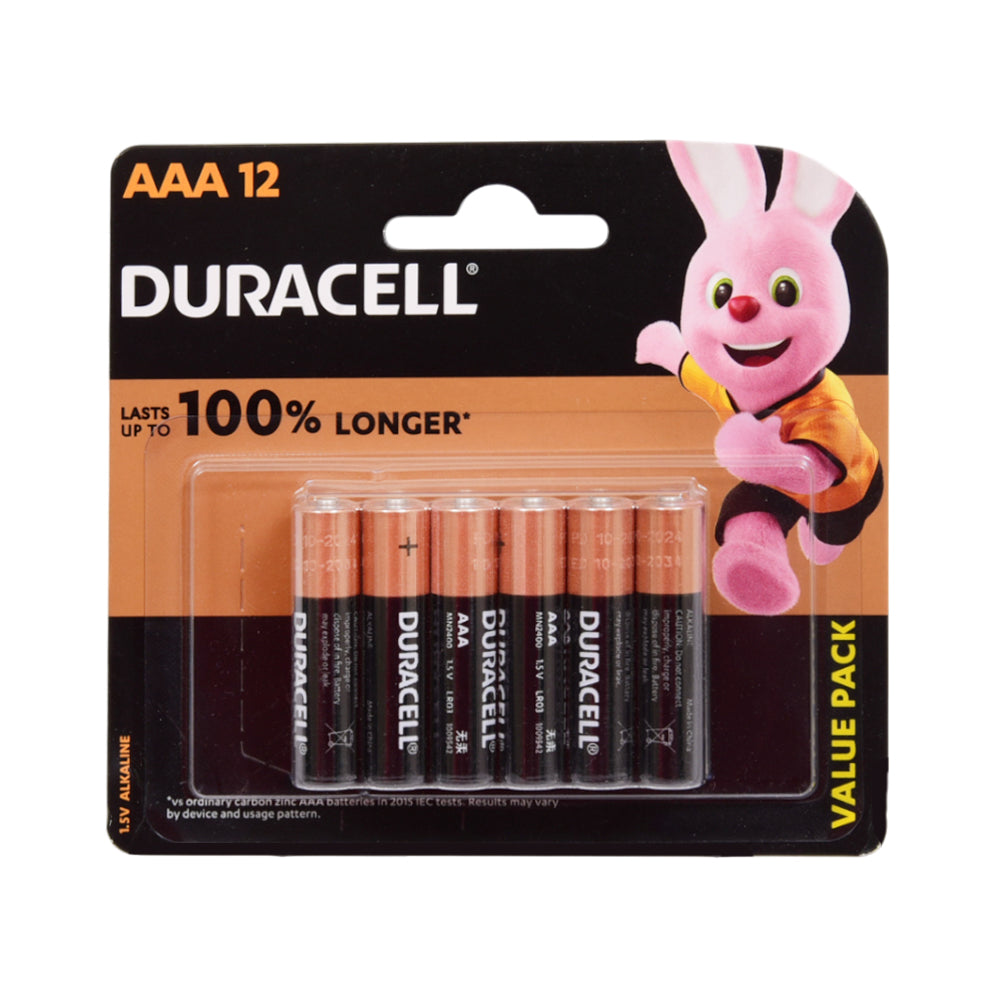 DURACELL COPPER BLACK BLISTER AAA 12PCS PACK 1.5V