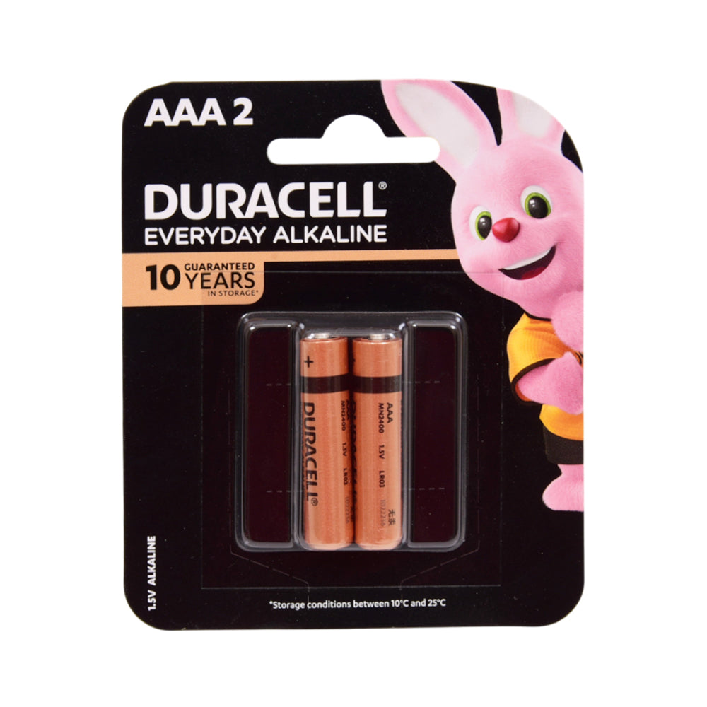 DURACELL EVERY DAY ALKALINE  AAA 2PCS PACK 1.5V