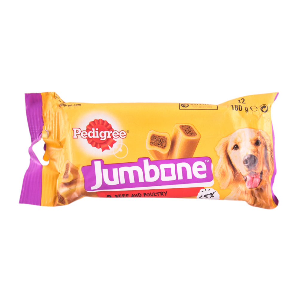 PEDIGREE DOG FOOD JUMBONE BEEF POULTRY 2 PC 180 GM