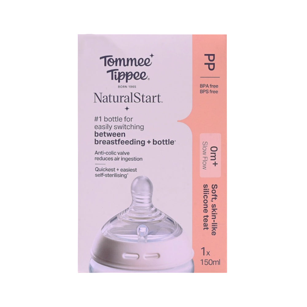 TOMMEE TIPPEE NATURAL START 0M PLUS MED FLOW PLAIN 150 ML