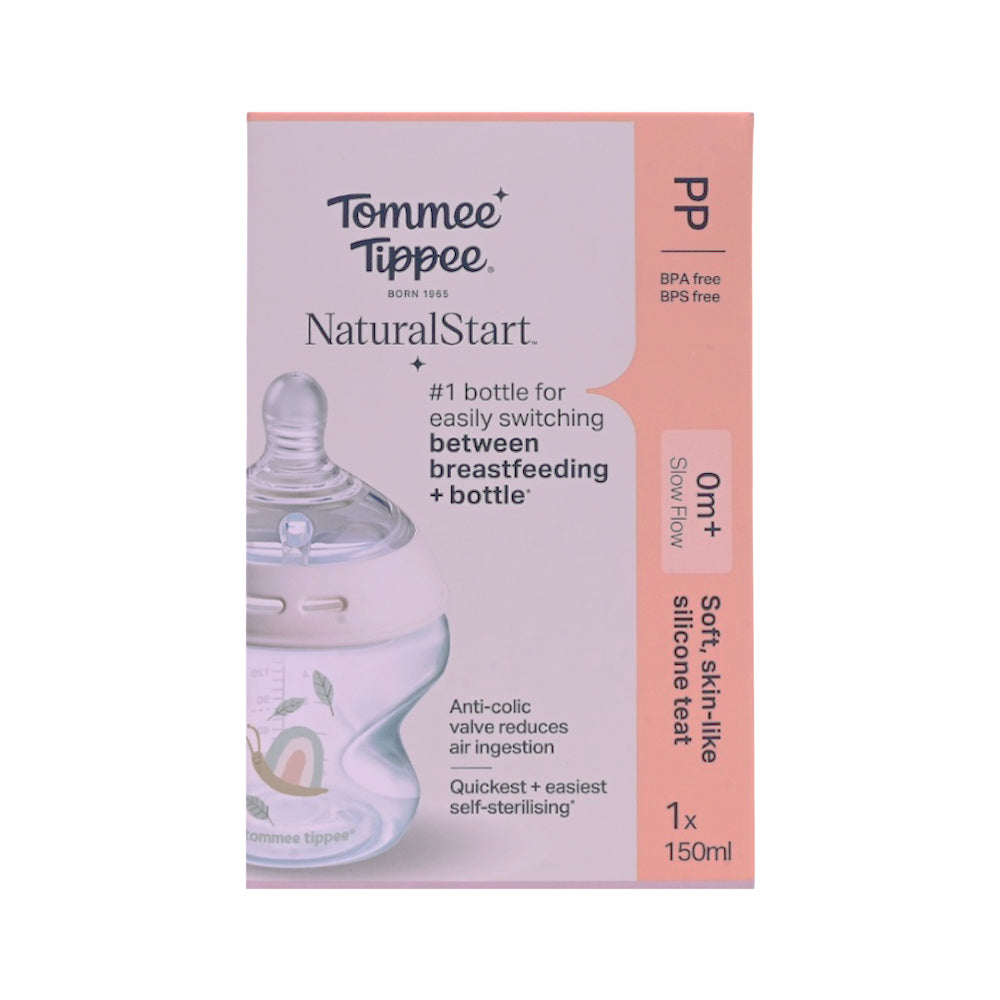 TOMMEE TIPPEE NATURAL START 0M PLUS MED FLOW PRINTED 150 ML