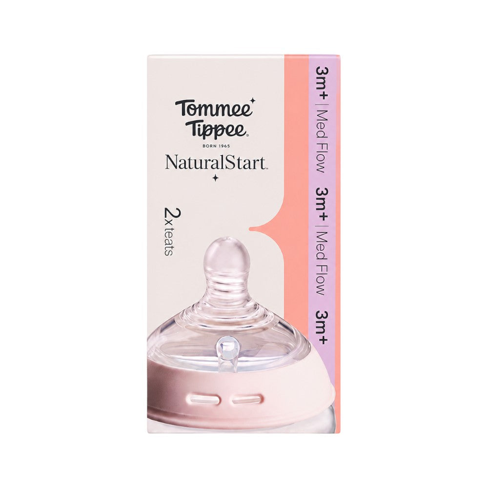 TOMMEE TIPPEE NATURAL START 3M+ MEDIUM FLOW TEATS 2 PCS