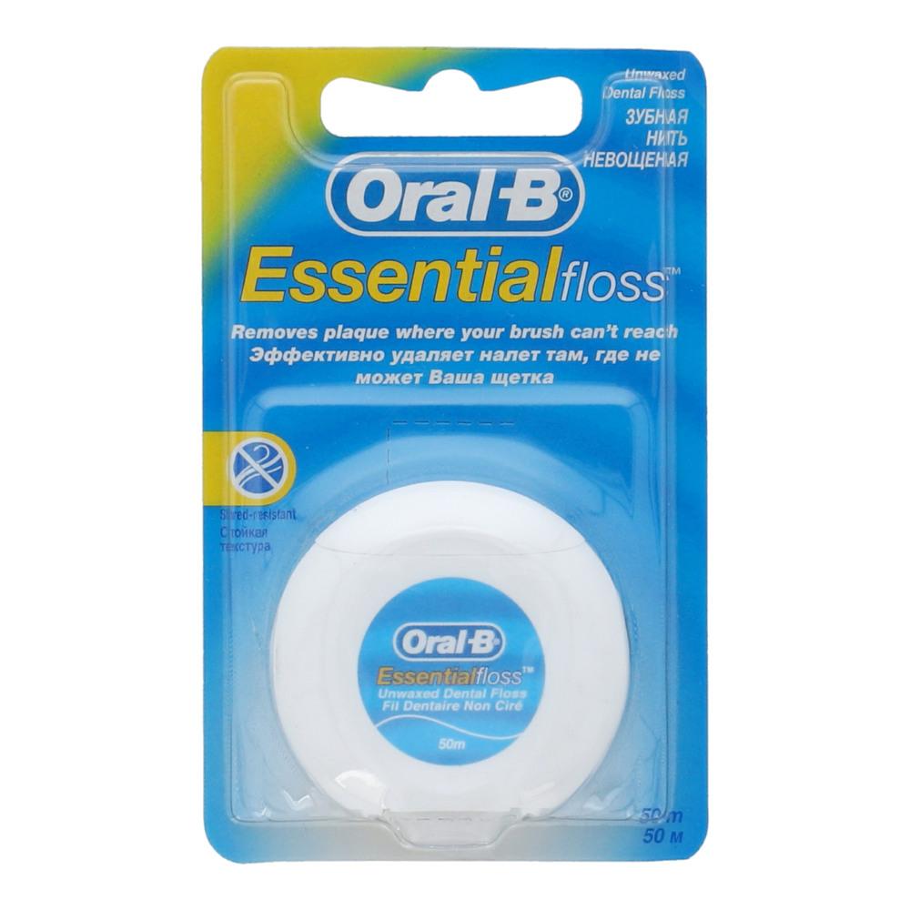 ORAL-B DENTAL FLOSS ESSENTIAL UNWAXED 50 M