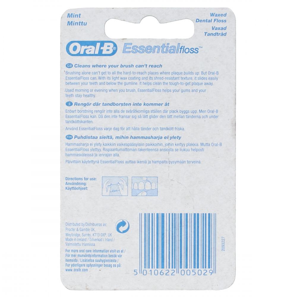 ORAL-B ESSENTIAL FLOSS WAXED DENTAL TANDTRAD 50 GM