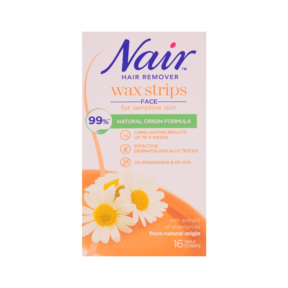 NAIR WAX STRIPS HAIR REMOVER CHAMMOMILE 16 PC