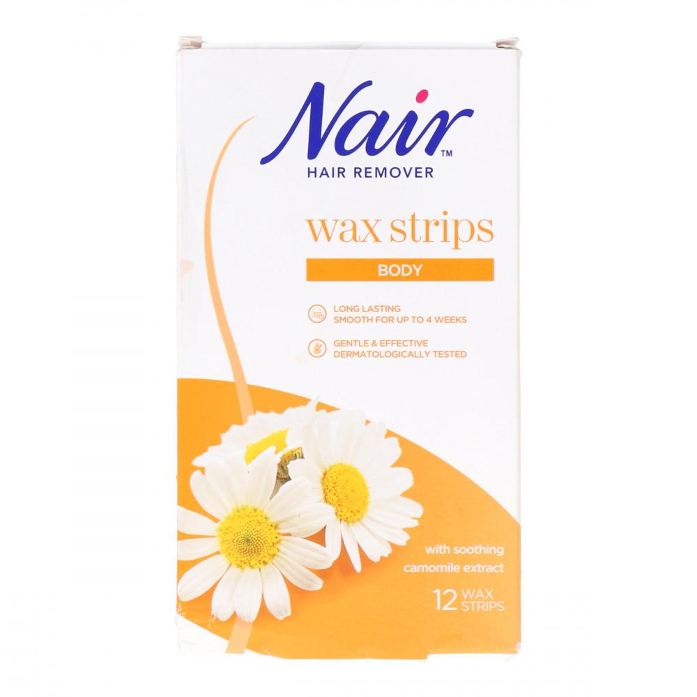 NAIR HAIR REMOVER WAX STRIPS CAMOMILE EXTRACT 12PC