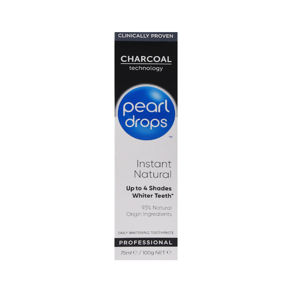 PEARL DROPS TOOTHPASTE CHARCOAL INSTANT NATURAL 75 ML