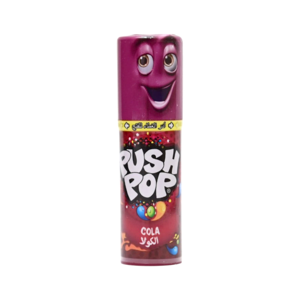 BAZOOKA PUSH POP CANDY RASPBERRY COLA 15 GM