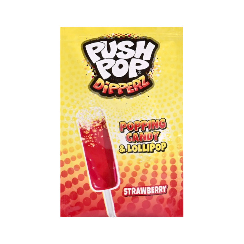 PUSH POP DIPPERZ POPPING CANDY & LOLLIPOP 12 GM