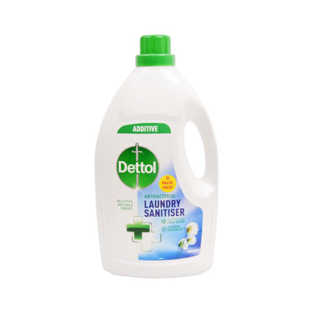 DETTOL LAUNDARY SANITISER LIQUID FRESH COTTON 3 LTR