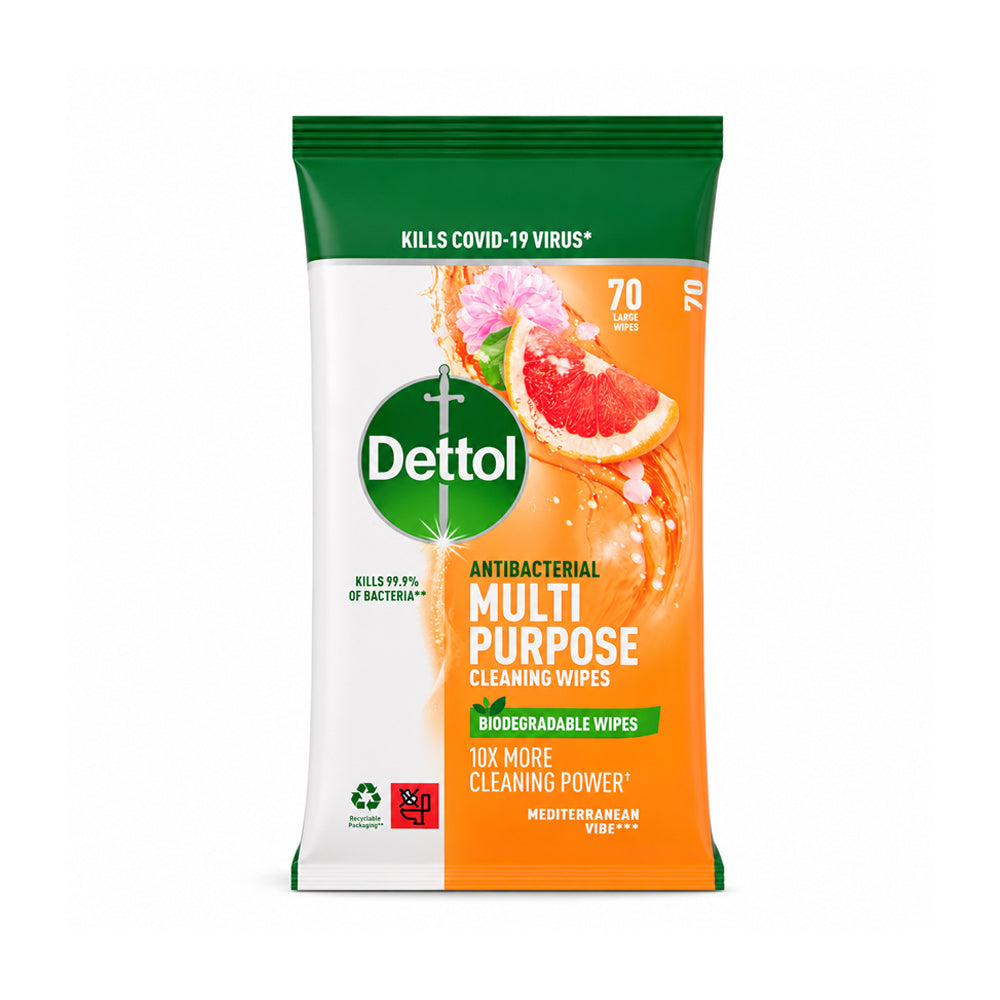 DETTOL WIPES MULTIPURPOSE CLEANING 70 WIPES