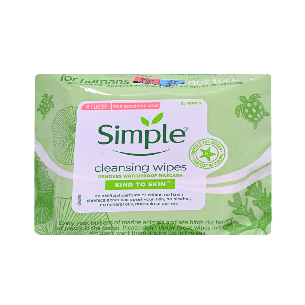 SIMPLE CLEANSING FACIAL WIPES SENSITIVE 25 PC