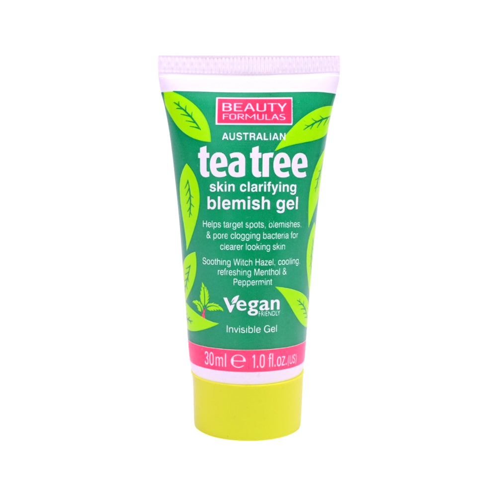 BEAUTY FORMULAS TEA TREE VEGAN BLEMISH GEL 30ML