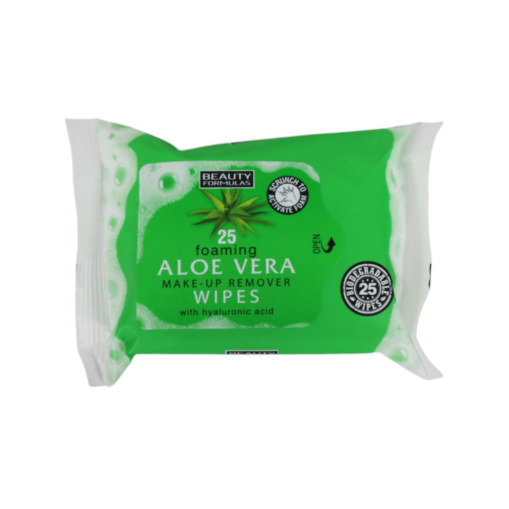 BEAUTY FORMULAS ALOE VERA CLEANSING WIPES 25PCS