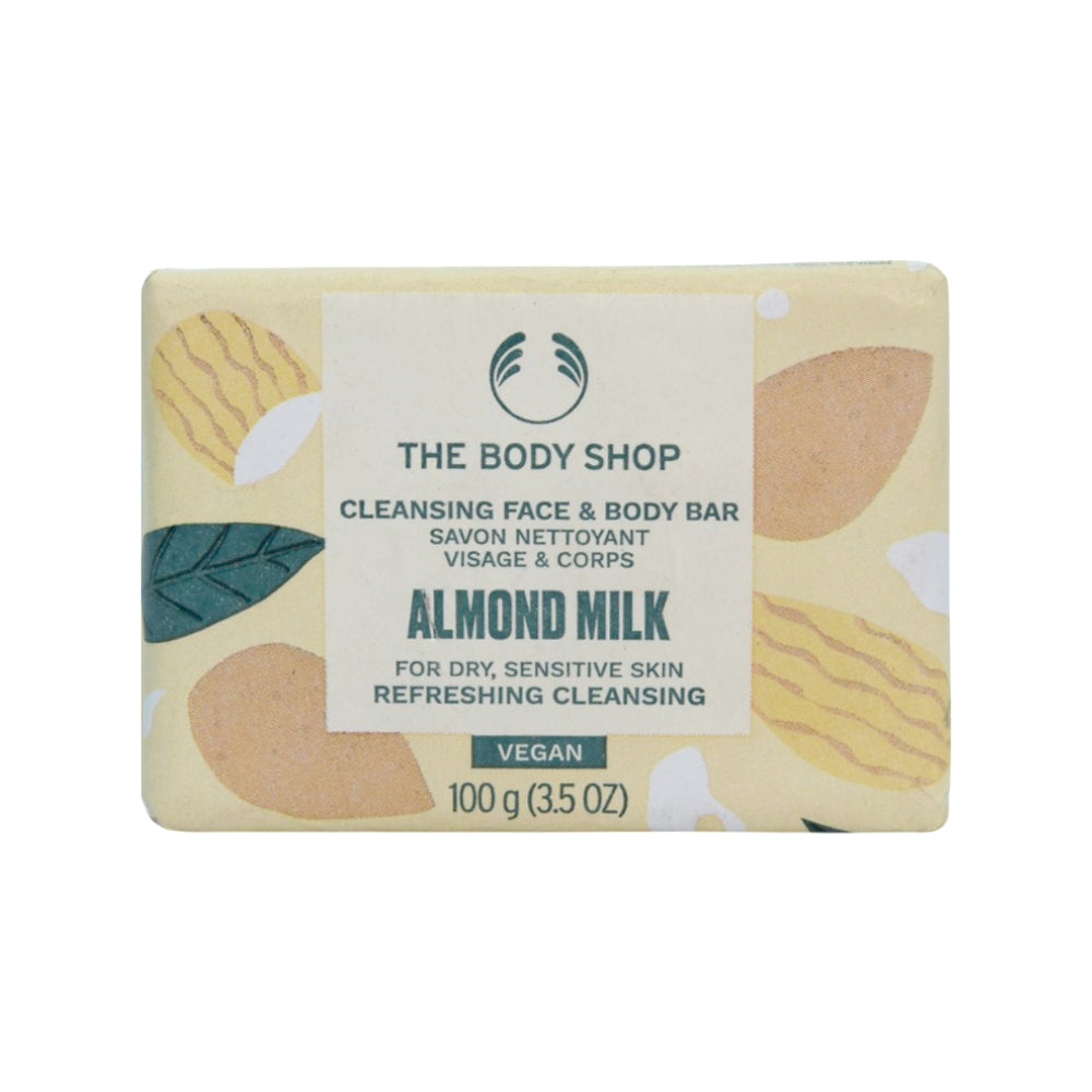 BODY SHOP CLEANSING FACE AND BODY BAR ALMOND MILK 100G