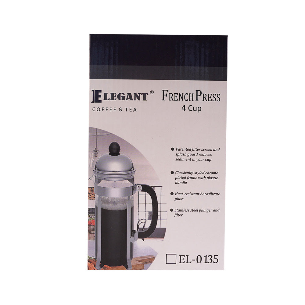 COFFEE PLUNGER ELEGANT 600 ML EL0136