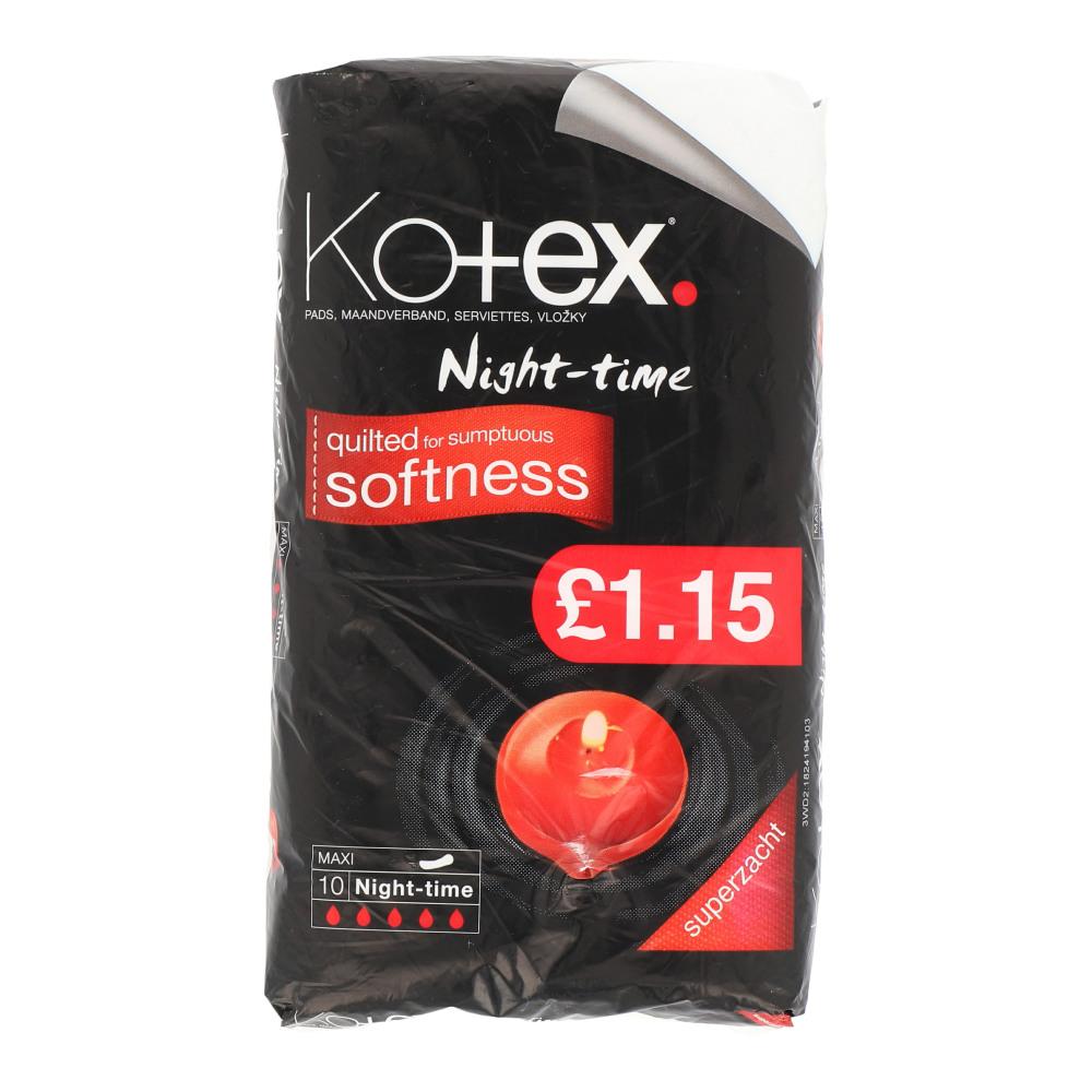 KOTEX SANITARY PADS NIGHT TIME MAXI 10 PC