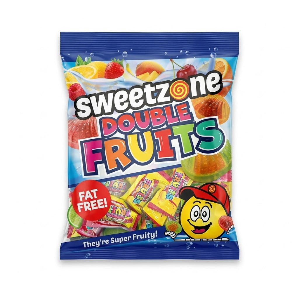 SWEETZONE DOUBLE FRUITS HARD CANDY POUCH 180 GM
