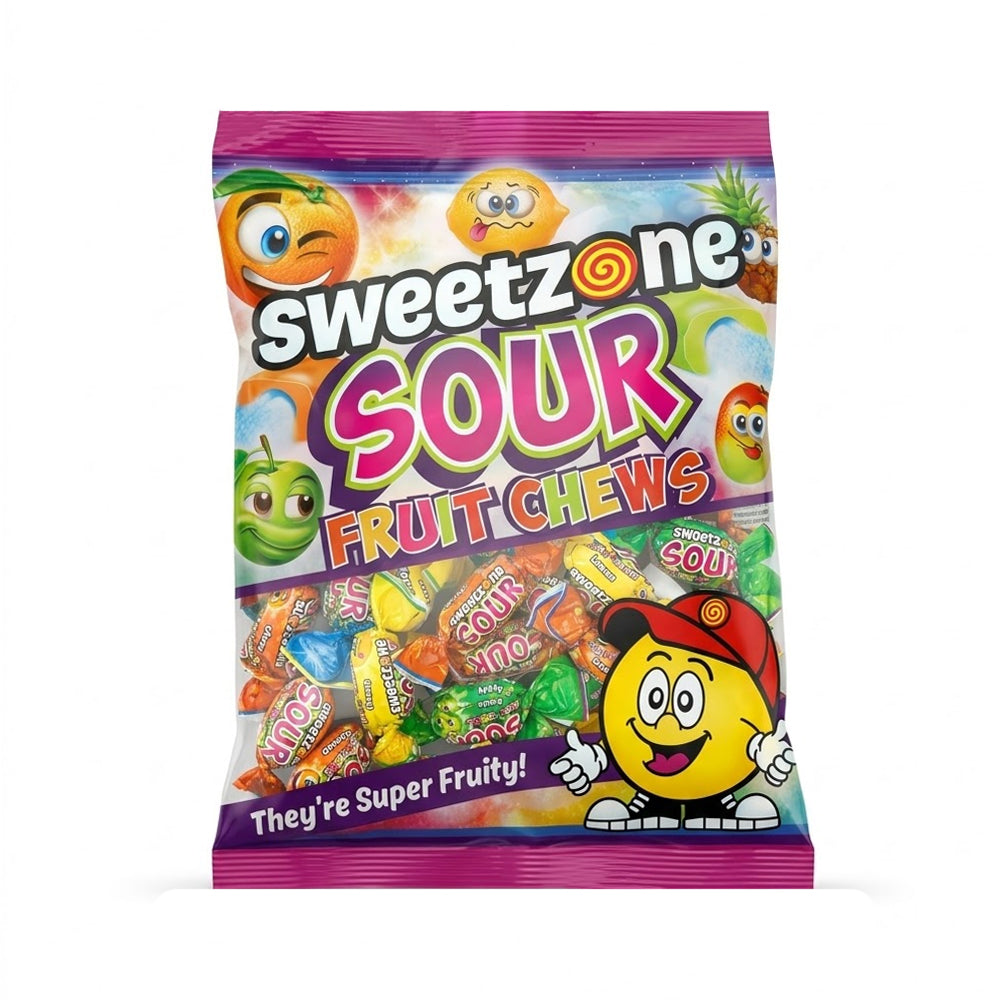 SWEETZONE SOUR FRUIT CHEWS CANDY POUCH 180 GM