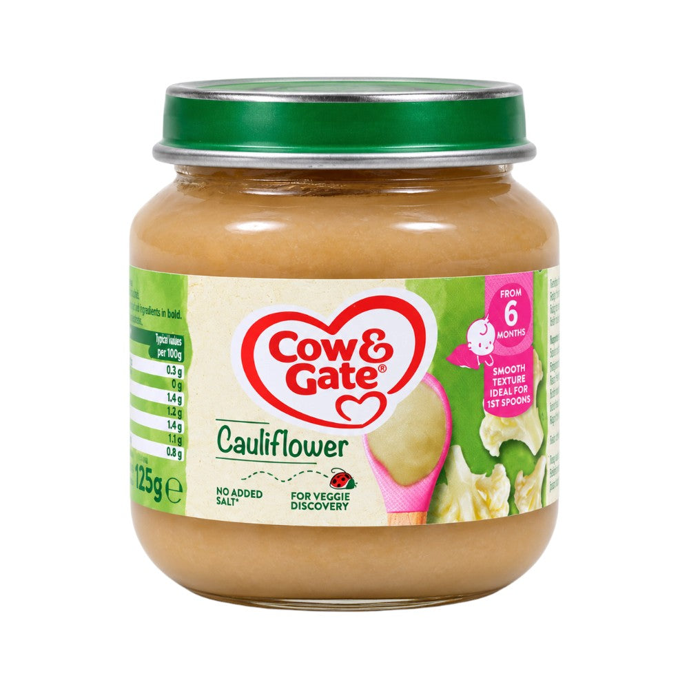 COW & GATE BABY FOOD CAULIFLOWER 4+ MONTHS 132 GM