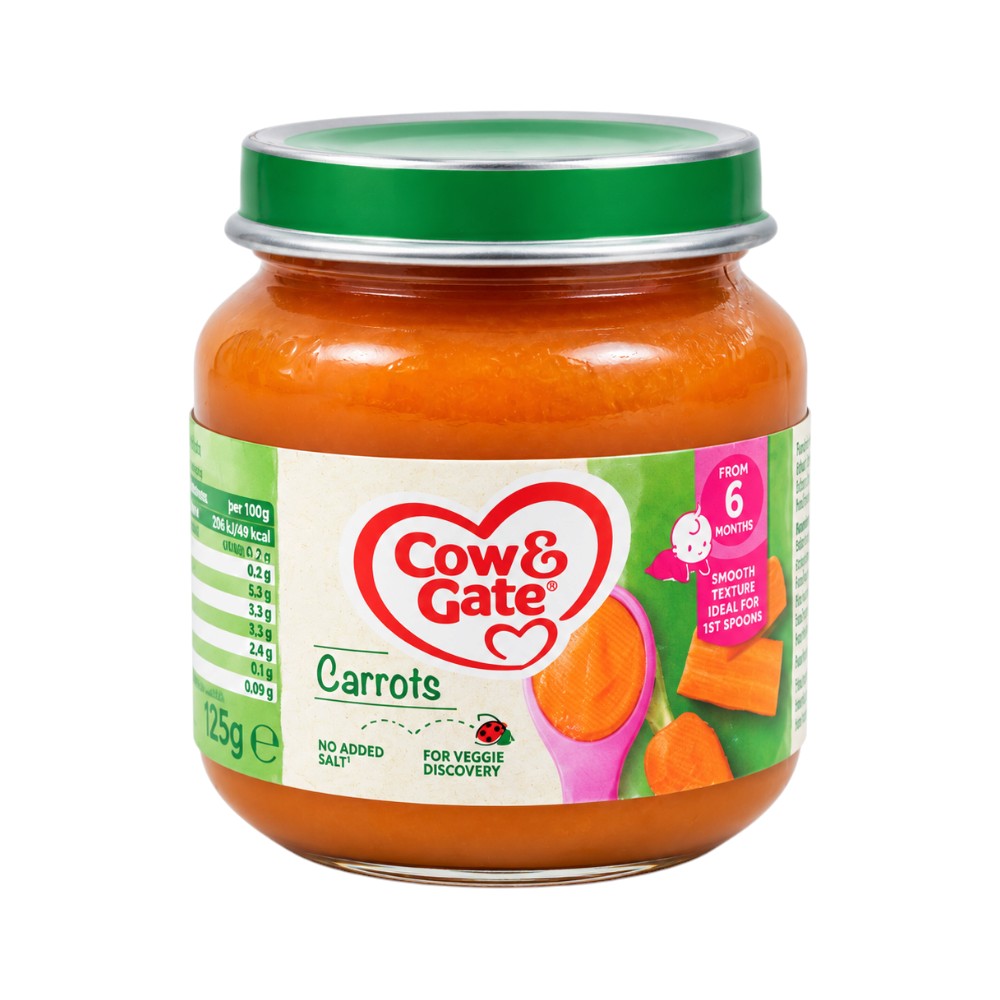 COW & GATE BABY FOOD CARROTS 6+ MONTHS 132 GM