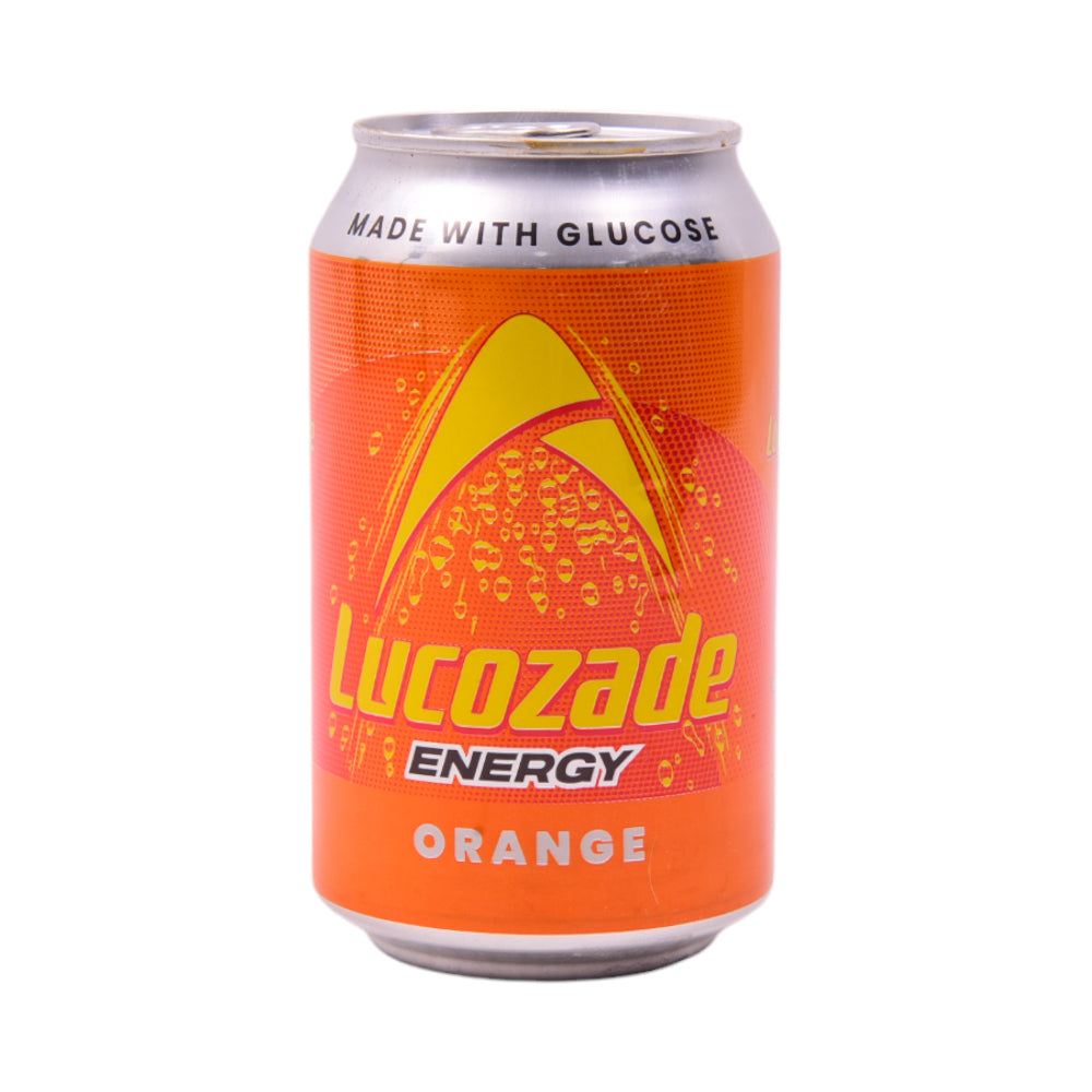 LUCOZADE ENERGY DRINK ORANGE CAN 330 ML