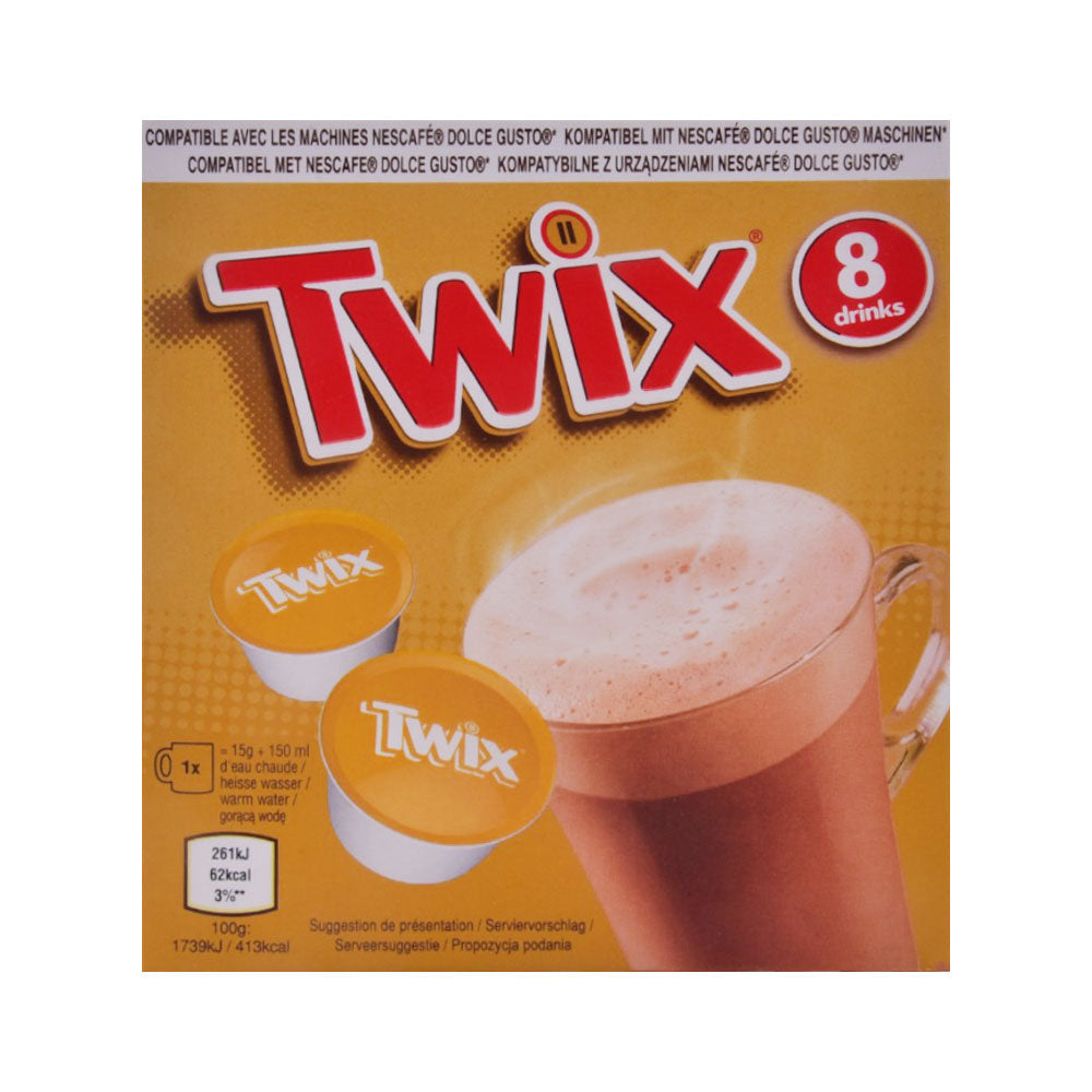 TWIX HOT CHOCOLATE PODS 8PCS 120GM