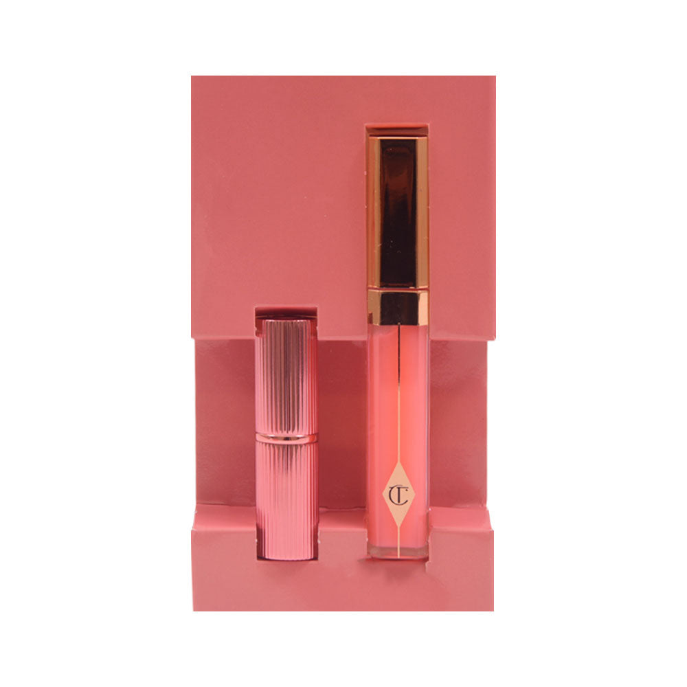 CHARLOTTE TILBURY ICON BABY FRESH PINK GLOSS AND PINK LIPSTI