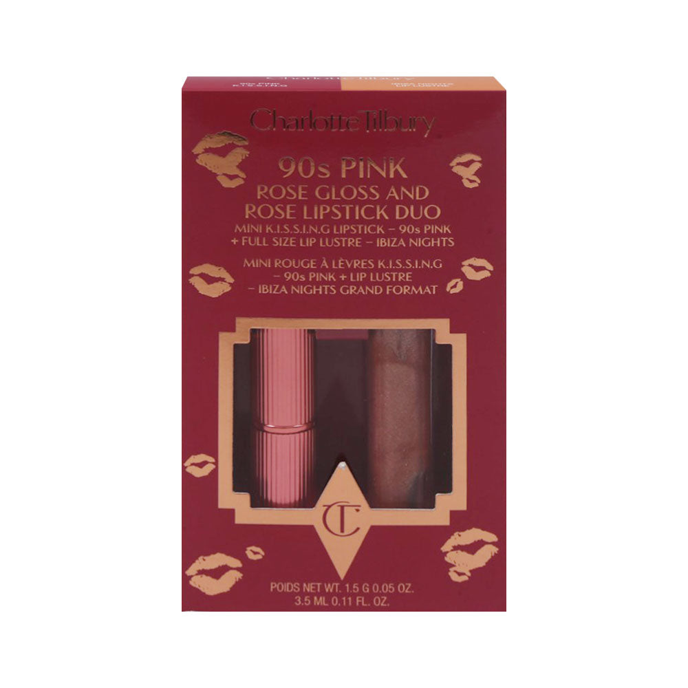 CHARLOTTE TILBURY ROSE GLOSS AND ROSE PINK LIPSTICK DUO