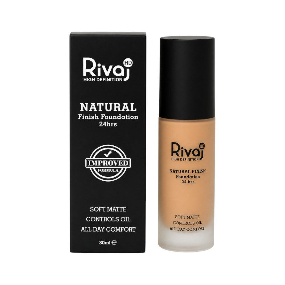 RIVAJ HD NATURAL FINISH FOUNDATION 24HRS 06 30ML
