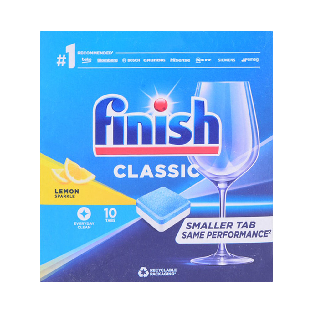 FINISH DISHWASH TABS CLASSIC LEMON SPARKLE 10 TABS