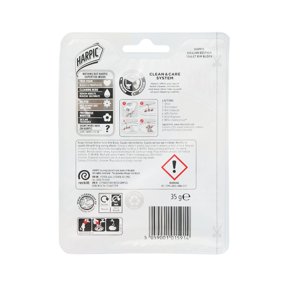 HARPIC TOILET RIM BLOCK ACTIVE FRESH 35 GM