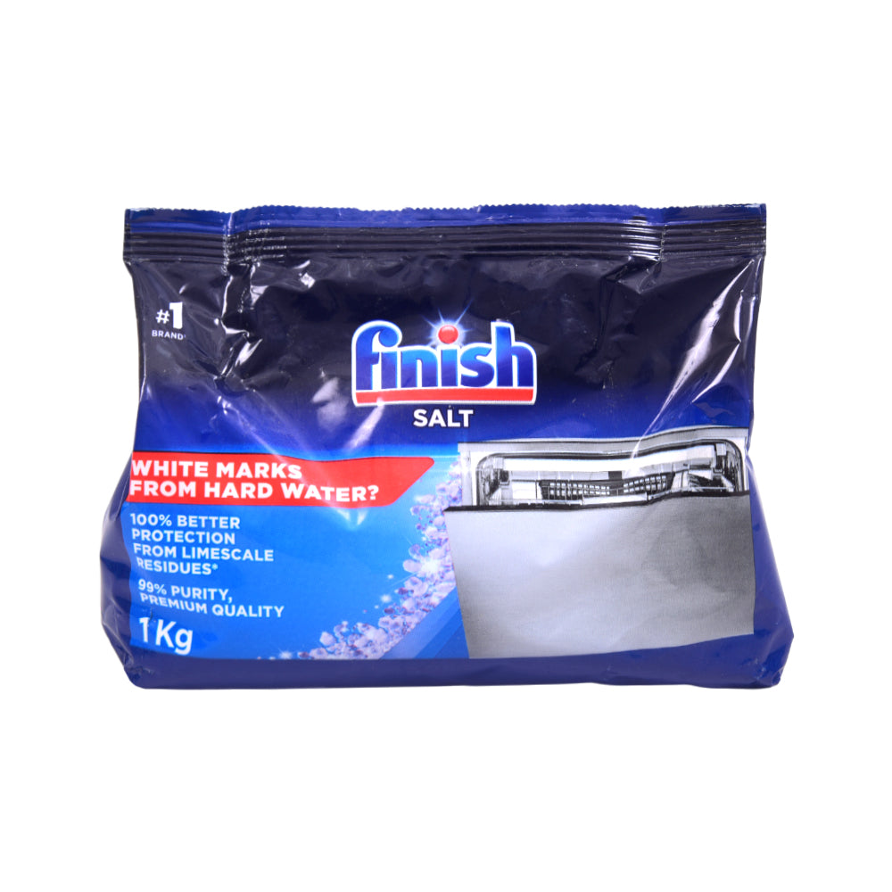 FINISH DISHWASHER SALT WHITE MARKS  POUCH 1 KG