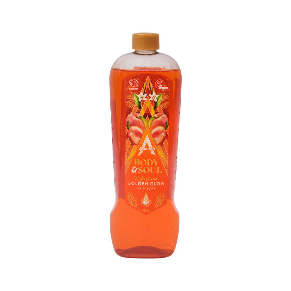 ASTONISH BATH SOAK BODY & SOUL GOLDEN GLOW REFRESHING 750ML