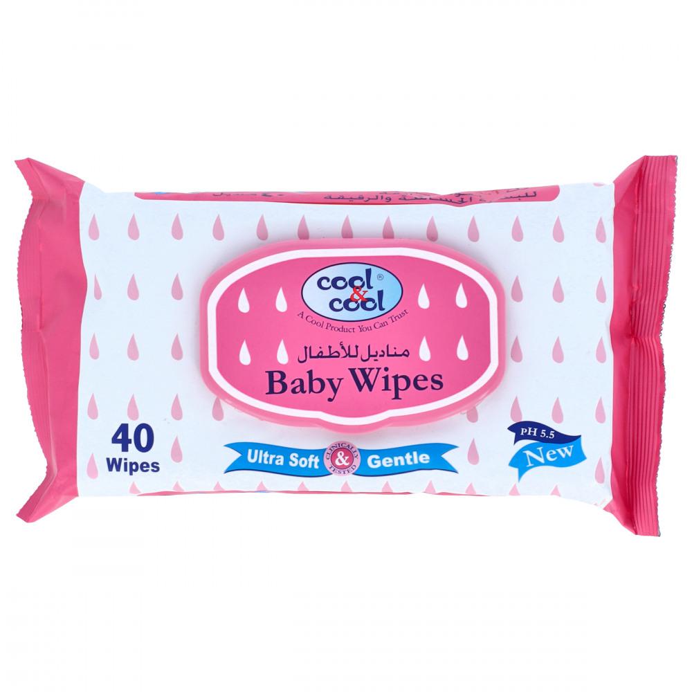 COOL & COOL BABY WIPES ULTRA SOFT AND GENTLE 40PCS